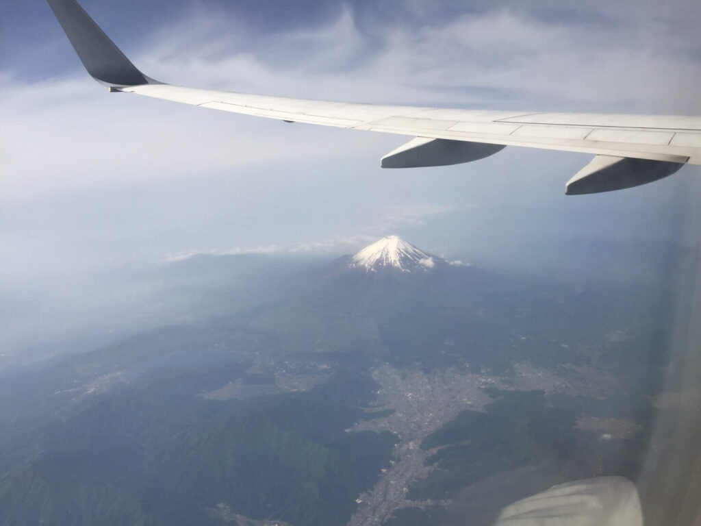 View of Mount Fuji from Air (Tokyo to Hiroshima flight)