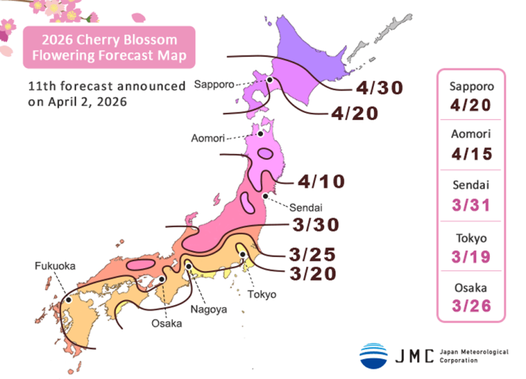 2026 Japan Cherry Blossom Forecast: Best Times and Places to Visit ...