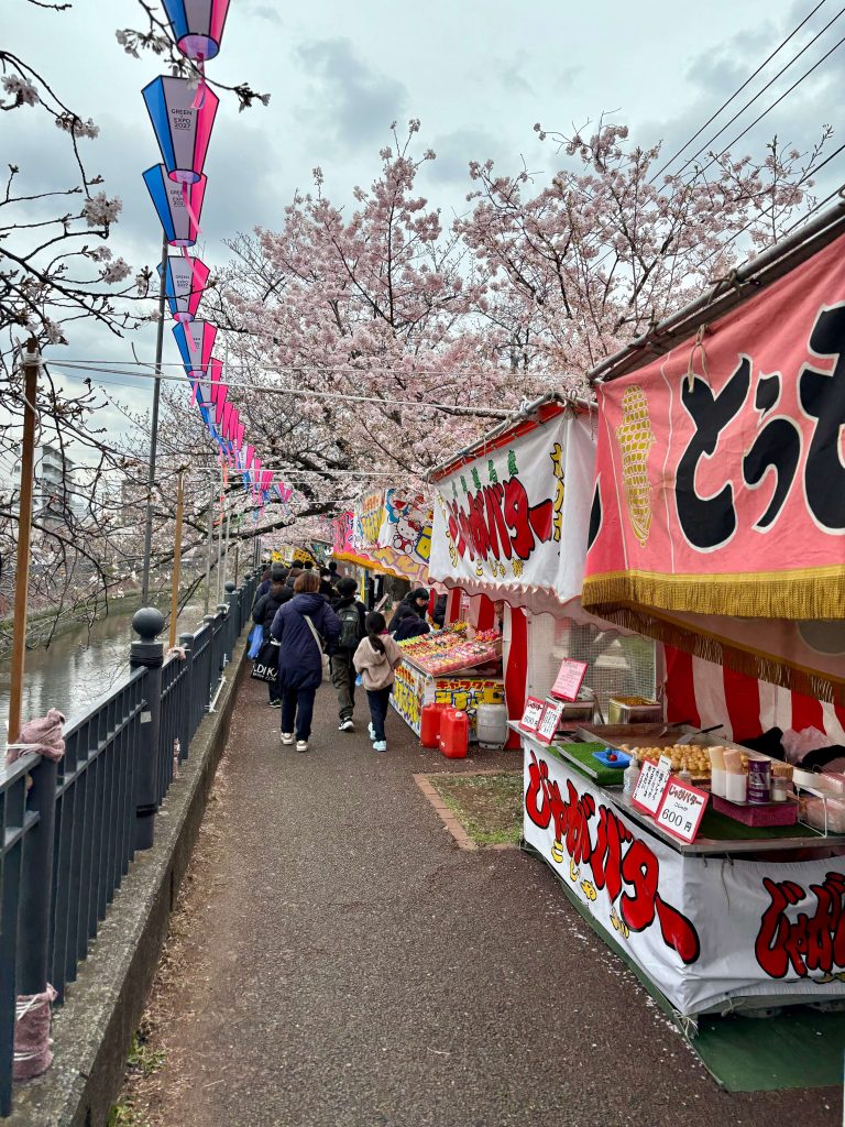 Stalls during Cherry Blossom Viewing in March 2025
