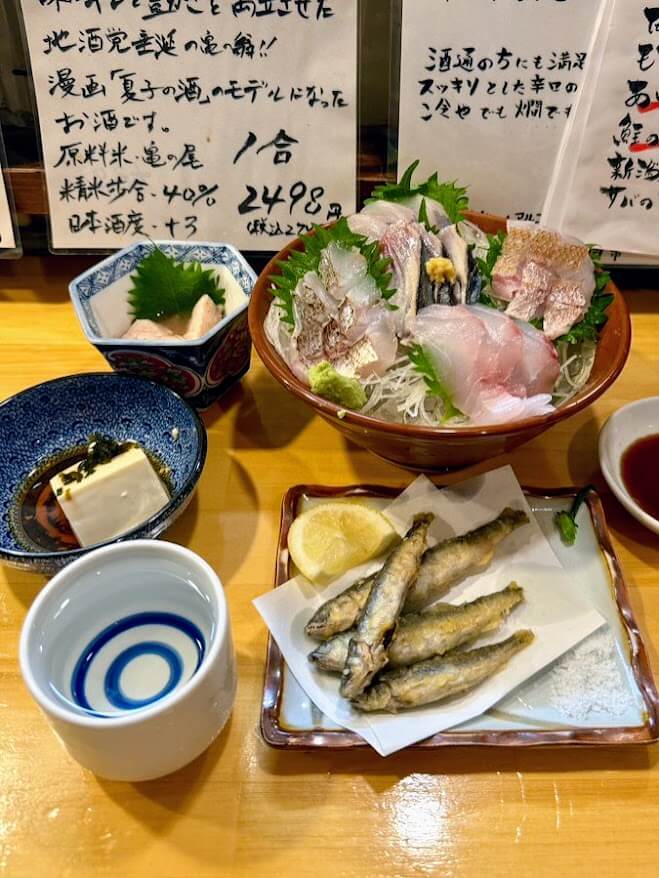 I managed to order all this delicious food despite the menus being entirely in Japanese